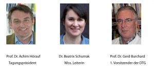 Collage Prof. Dr. Achim Hörauf, Dr. Beatrix Schumak und Prof. Dr. Gerd Burchard
