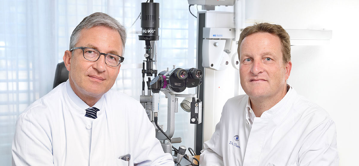 Prof. Dr. Frank G. Holz und Augenarzt Dr. Karsten Paust