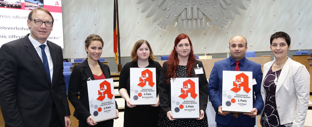 Thomas Preis (AV Nordrhein), Julia Lanzenrath und Ministerin Barbara Steffens