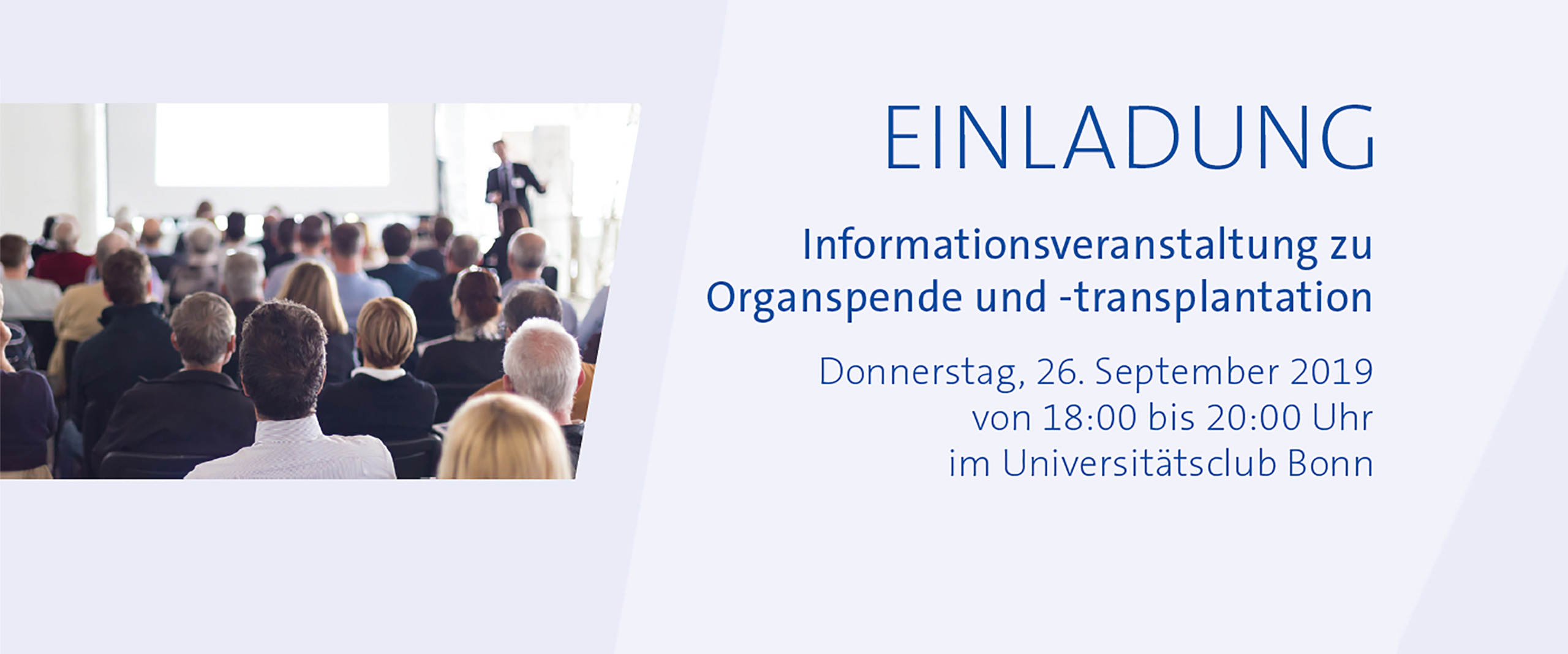 Informationsveranstaltung des Universitätsklinikums Bonn rund um Organspende und -transplantation