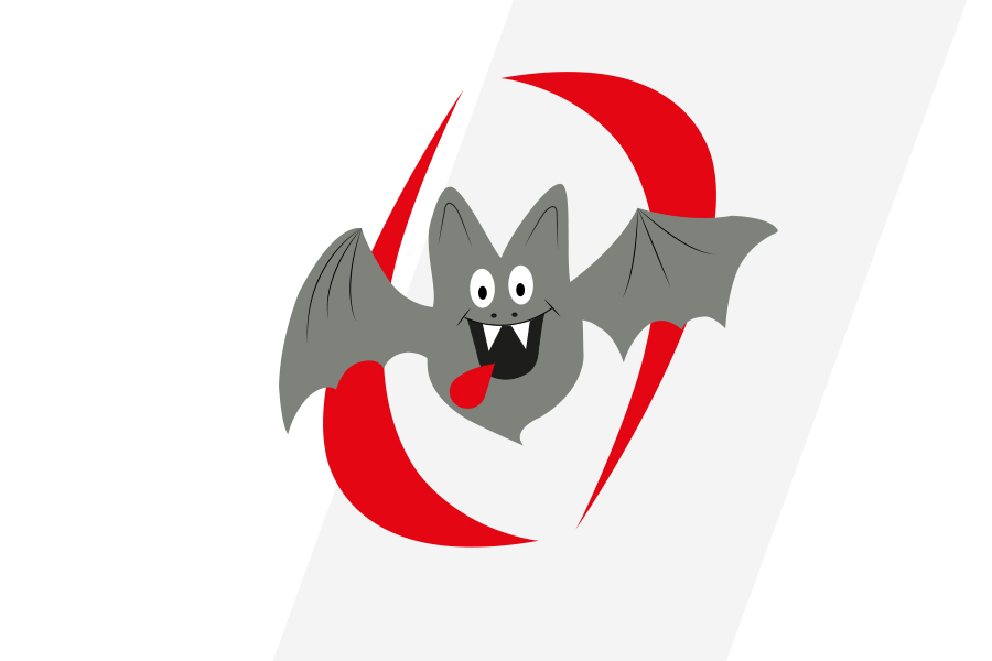 Blutspende Logo mit Vampir