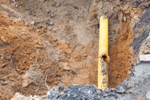 Defekte Gasleitung auf der Baustelle zum neuen Herzzentrum am UKB