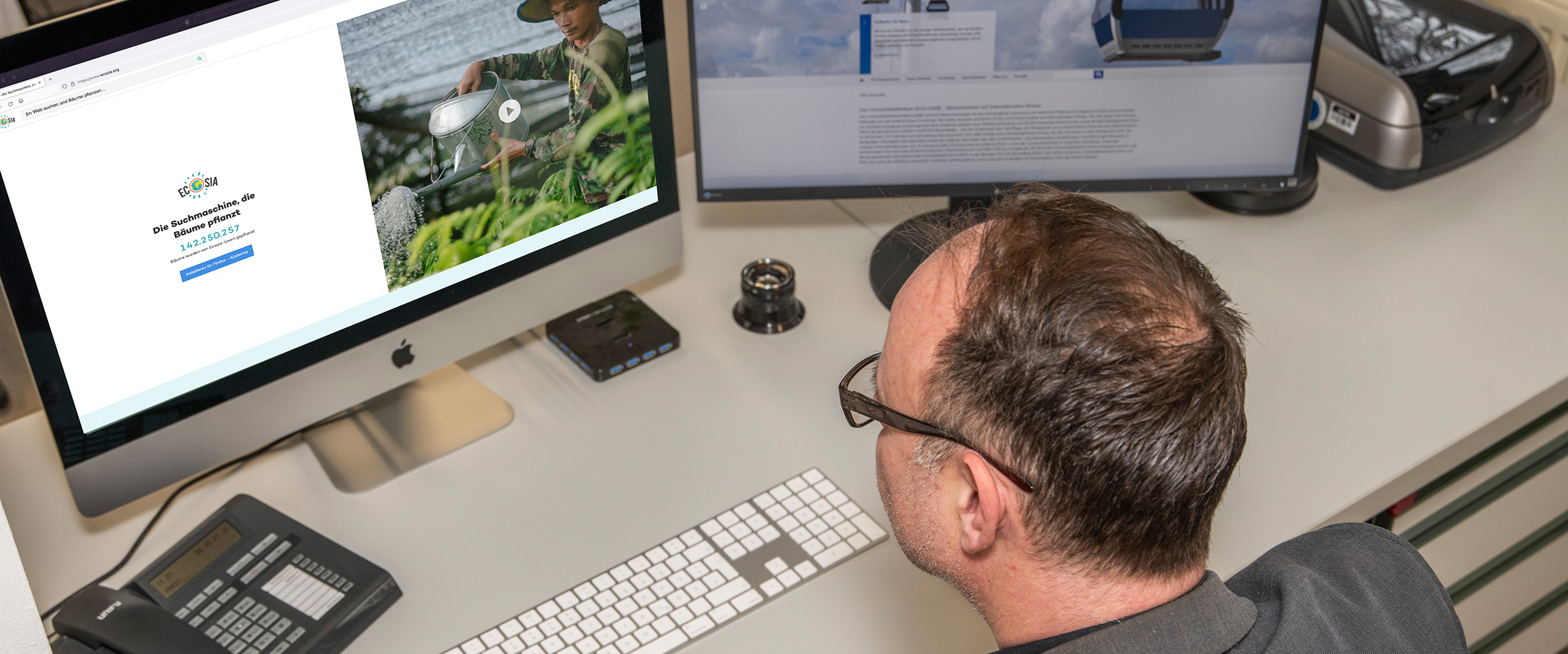 Universitätsklinikum Bonn pflanzt mit Suchmaschine Ecosia Bäume fürs Klima