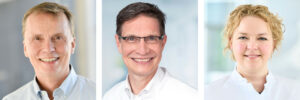 (v. li): Prof. Ullrich Wüllner, Prof. Christian Strassburg und Catherine Widmann geben unter dem Motto „Long COVID – Wie häufig, wie schwer, was tun?“ einen Überblick rund um langfristige Beschwerden nach einer SARS-CoV-2-Infektion.