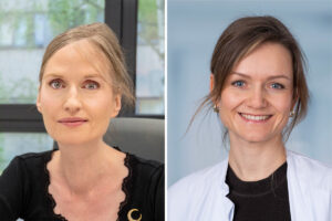 Dr. Ulrike Schmidt, Stellvertretende Direktorin der Klinik für Psychiatrie und Psychotherapie am UKB und Aileen Sitter, Fachärztin für Psychiatrie am UKB.