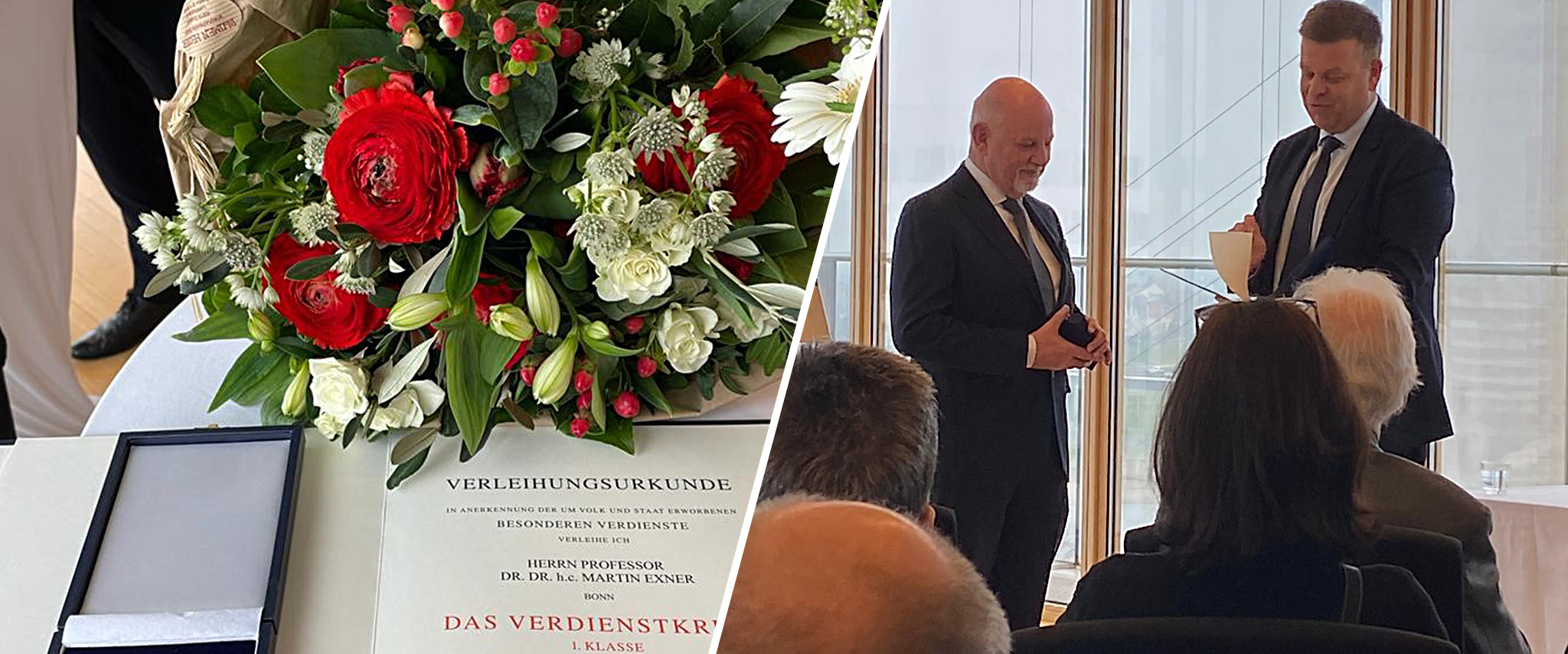 Verleihung des Verdienstordens der Bundesrepublik Deutschland 1. Klasse an Prof. Dr. med. Dr. h.c. Martin Exner