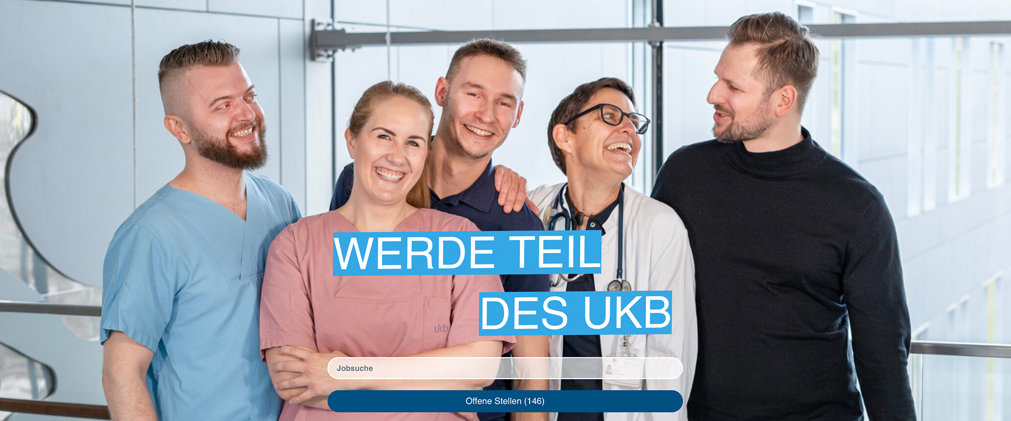 Neue Karriere Websites des UKB – Werde Teil des UKB und engagier dich für Spitzenmedizin auf internationalem Niveau